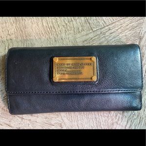 Marc by Marc Jacobs Standard Supply Tri Fold Black Leather Wallet